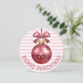 ピンク・メリー・クリスマス・パーソナライズされたカード シーズンカード (スタンド正面)