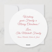 ピンク・メリー・クリスマス・パーソナライズされたカード シーズンカード (裏面)
