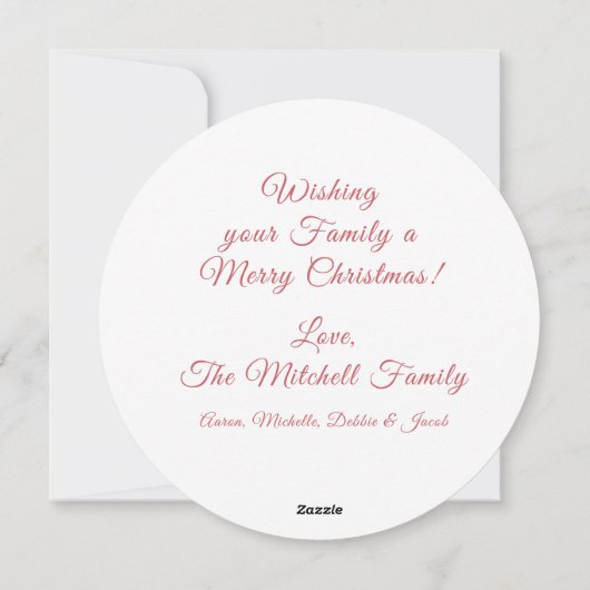 ピンク・メリー・クリスマス・パーソナライズされたカード シーズンカード (裏面)