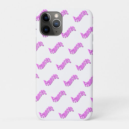 ピンク・モザイク・フランシスの名前、 Case-Mate iPhoneケース (裏)