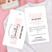 ピンク&モダンホワイトアパレルブティックつるラベル