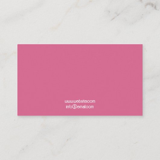 ピンク&モダンホワイトアーティスト顔画家 名刺 (裏面)