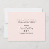 ピンク |モダンレタリング事業サンキューカード サンキューカード (裏面)