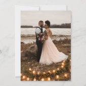 ピンク モダン おしゃれ ボヘミアンスタイル 結婚式 フォト 招待状 (裏面)