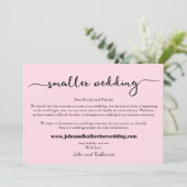 ピンク モダン エレガント 小規模な結婚式のお知らせ セーブザデート (スタンド正面)