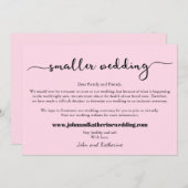 ピンク モダン エレガント 少人数 結婚発表 セーブザデート (正面/裏面)