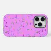 ピンク モダン サークルループ iPhoneケース (裏面横)
