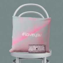 ピンク モダン ハッシュタグ #Love You フォームローラー
