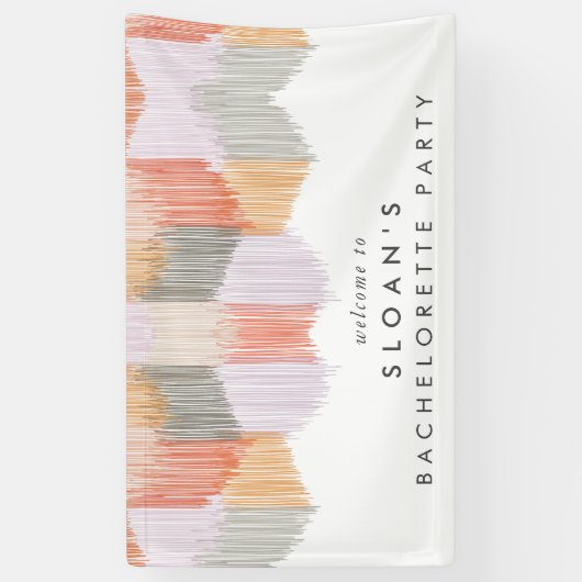 ピンク モダン フリンジ ブライズメイド パーティー 横断幕 (縦)