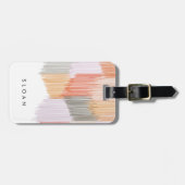 ピンク モダン フリンジ ラゲッジタグ (正面横)