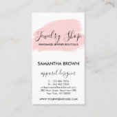 ピンク モダン 5 ジュエリー ケア方法 名刺 (正面)