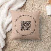 ピンク モダン QR コード ビジネス クッション (ブランケット)