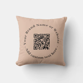 ピンク モダン QR コード ビジネス クッション