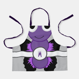 ピンク・モノグラムのバタフライ・エプロン エプロン