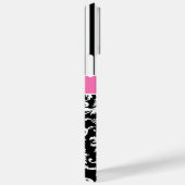 ピンク、モノグラムのブラック、ホワイトのダマスクストライプのケース Case-Mate iPhoneケース (裏面 / 右)