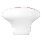 ピンク モノグラム スクリプト 名前入り ドロワー ノブ (側面)