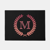 ピンク・モノグラム ドアマット (正面)