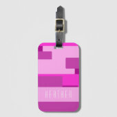 ピンク・モノグラム ラゲッジタグ (正面縦)