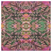 ピンク、モモおよび緑の群葉の抽象芸術 ファブリック (見本)
