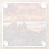 ピンク・モーニング・グローリー ガラスコースター (裏面)