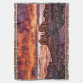 ピンク・モーニング・グローリー スローブランケット (正面縦)