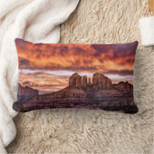 ピンク・モーニング・グローリー ランバークッション (ブランケット)