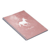ピンク・ユニコーン・ノパーソナライズされたート ノートブック (右側)