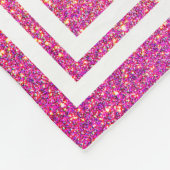 ピンク·ユニパーソナライズされたコーン·グリッター·スパークルズ·ガールズ フリースブランケット (角)