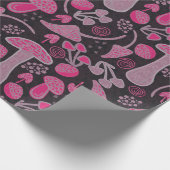 ピンク/ユニーク秋パターン ラッピングペーパー (角)