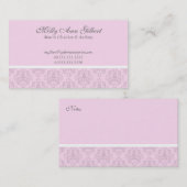 ピンク·ヨーロッパ·エレガンス·ママ·カード コーリングカード (正面/裏面)