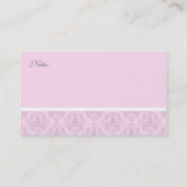 ピンク·ヨーロッパ·エレガンス·ママ·カード コーリングカード (裏面)