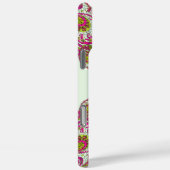 ピンク&ライムグリーンパーソナライズされたダマスクiPhoneカバー Case-Mate iPhoneケース (裏面 / 右)