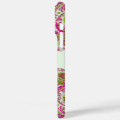 ピンク&ライムグリーンパーソナライズされたダマスクiPhoneカバー Case-Mate iPhoneケース (裏面 / 左)