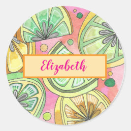 ピンク ライム 個人用 カスタム ステッカー ラベル