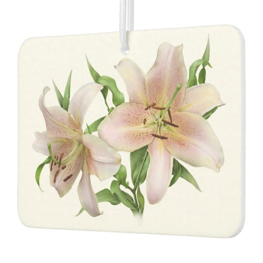 ピンク・ライリー植物芸術ペアパーソナライズされた カーエアーフレッシュナー (左)