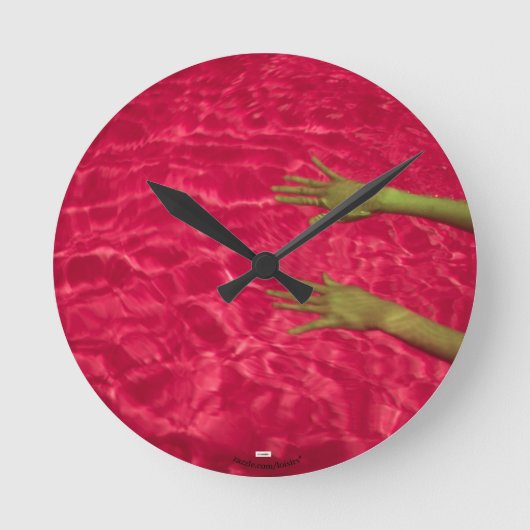 ピンク ラウンド壁時計 (正面)