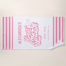 ピンク ラスト スプラッシュ ブライズメイドのパーティー ビーチタオル