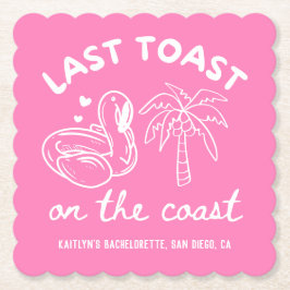 ピンク ラスト トースト バチェロレッテ パーティー コースター