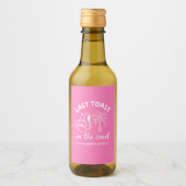 ピンク ラスト トースト 結婚前パーティーの景品 ワインラベル (正面)