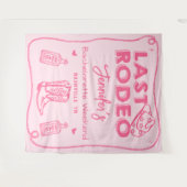 ピンク ラスト ロデオカウガール バチェロレッテ ウィークエンド タペストリー (正面(横))