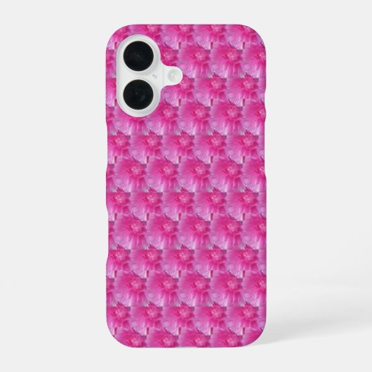 ピンク ラナンキュラス - モダン フラワー デザイン iPhone 16ケース (裏面)