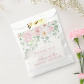 ピンク・ラブ・イン・ブルーム・フローラル・ハイドランジア・ブライダル・デザート フェイバーバッグ (封をした状態)