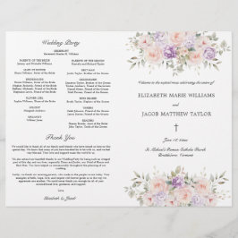 ピンク・ラベンダーカ結婚トリックの式プログラム