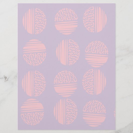 ピンク&ラベンダーサークルスクラップブック紙 (正面)