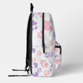 ピンク&ラベンダーハートキャットポープリント プリントバックパック (左)