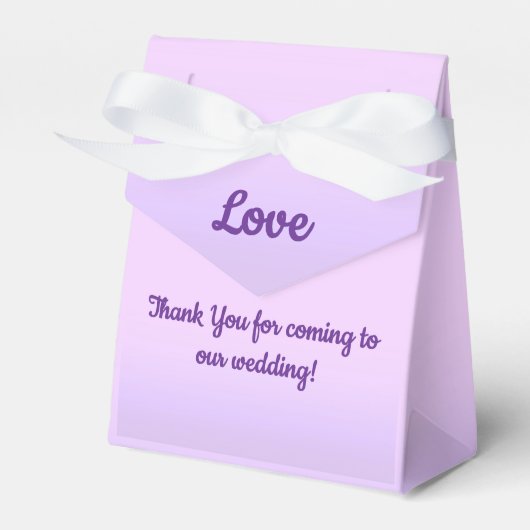 ピンク ラベンダー ウェディング フェイバー ボックス (正面サイド)