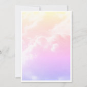 ピンク ラベンダー 蝶のベビーシャワー招待状 招待状 (裏面)