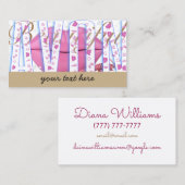 ピンク·リップス·フォン·エイボン 名刺 (正面/裏面)