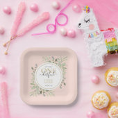 ピンク・リトル・恋しく思ワン・ダーフル・ガール・ファースト・誕生日 ペーパープレート (パーティー)