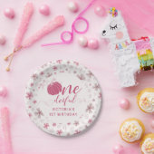 ピンク リボン アーチ 秋のカボチャ フラワー 誕生日 ペーパープレート (パーティー)